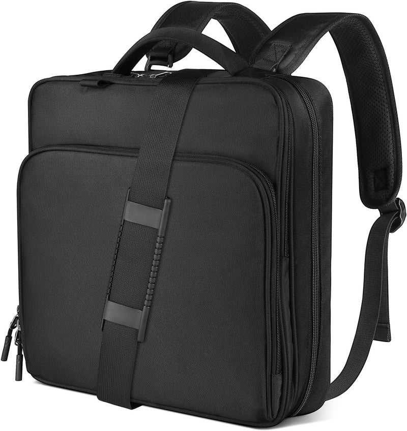 LLi Cufite Zipper Binder Bag, 2-inch 3-Rings with Multiple Pockets File Folder - 500 Sheet Capacity, Up to 14‘’ Laptop and Tablet, Detachable Backpack Straps & Shoulder Use for School - Image 1